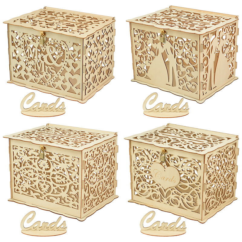 Card Index Box - 30X24X21cm DIY Wedding Gift Card Box