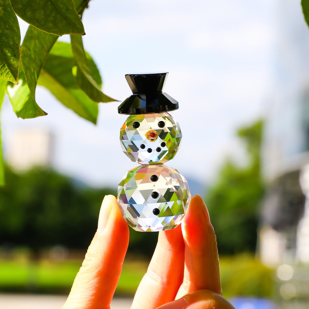 Crystal Black Hat Snowman Figu - Paper Weight Crystal review and price