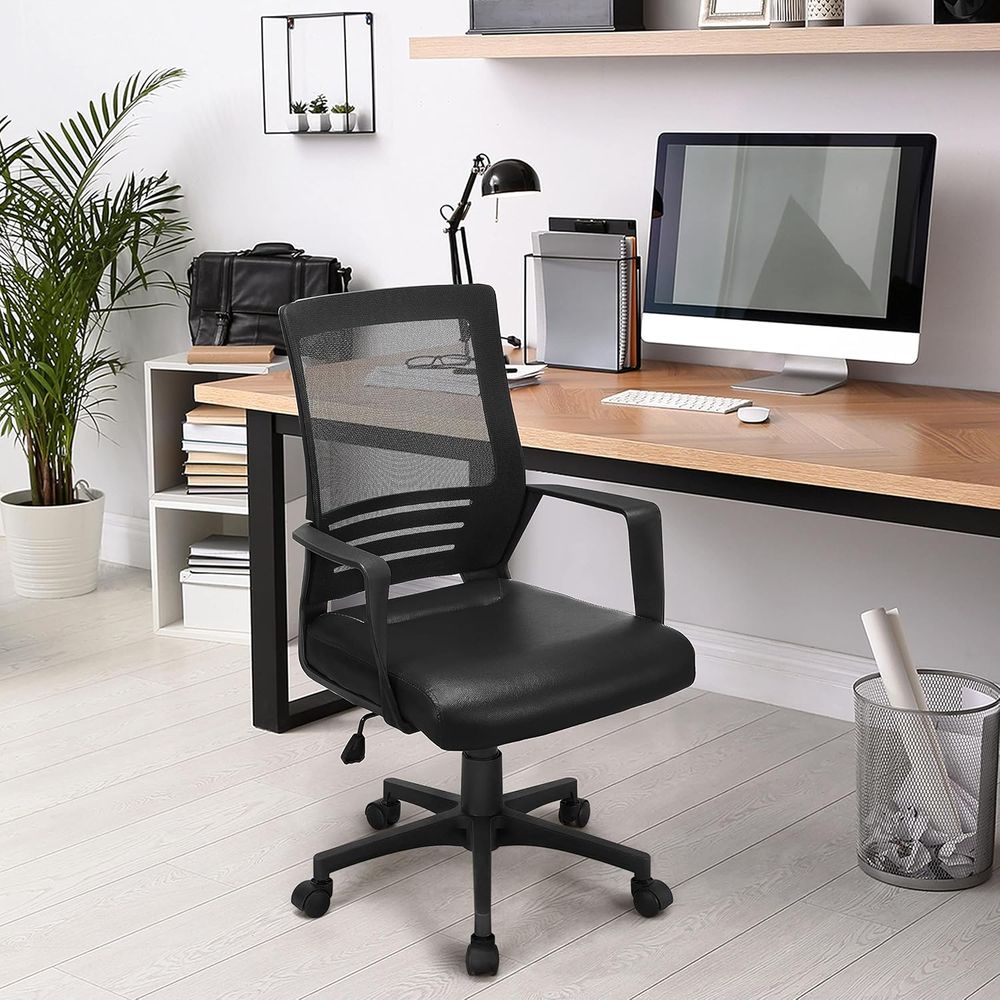 -Back Mesh Swivel Oice Desk Ch - Leather Desk Pad review and price