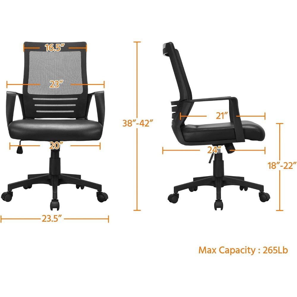 -Back Mesh Swivel Oice Desk Ch - Leather Desk Pad review and price