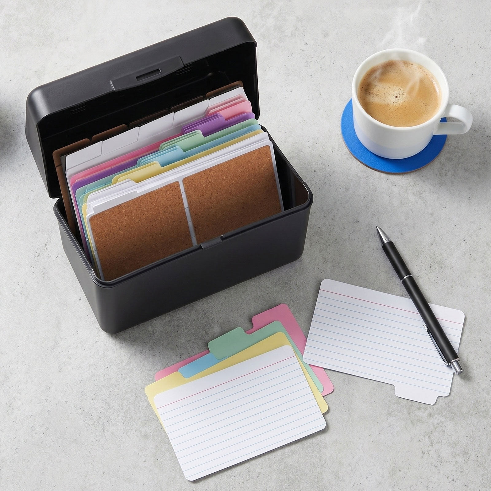 2Sets Desktop Card Storage Box - Card Index Box review and price