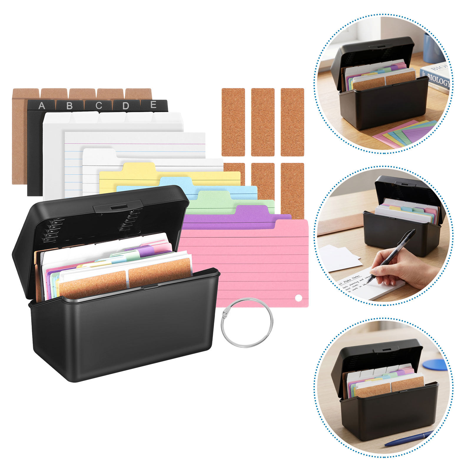 2Sets Desktop Card Storage Box - Card Index Box review and price