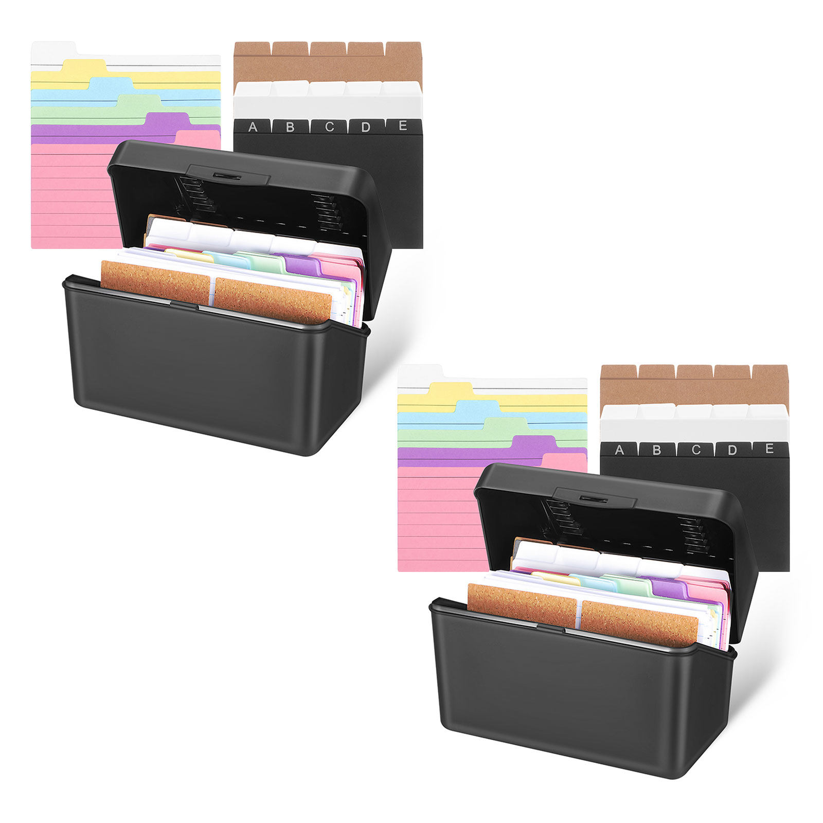 2Sets Desktop Card Storage Box - Card Index Box review and price