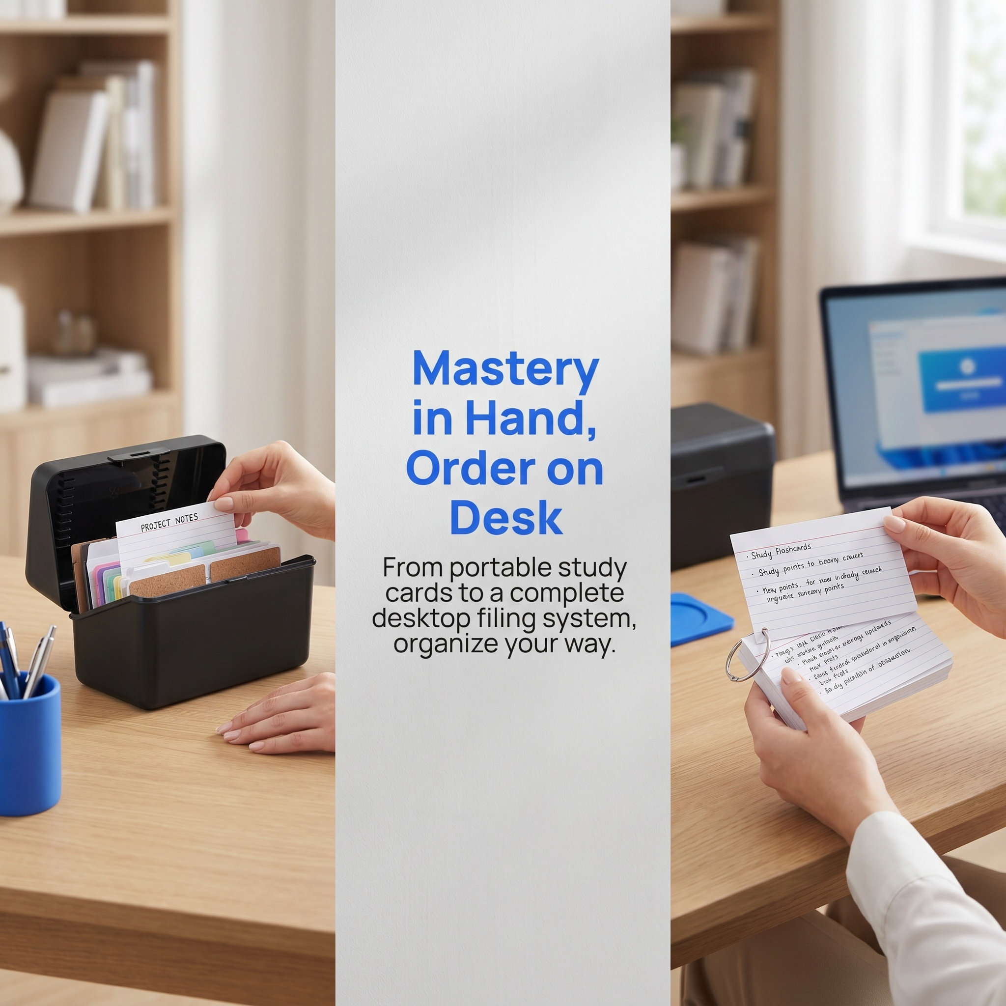 2Sets Desktop Card Storage Box - Card Index Box review and price