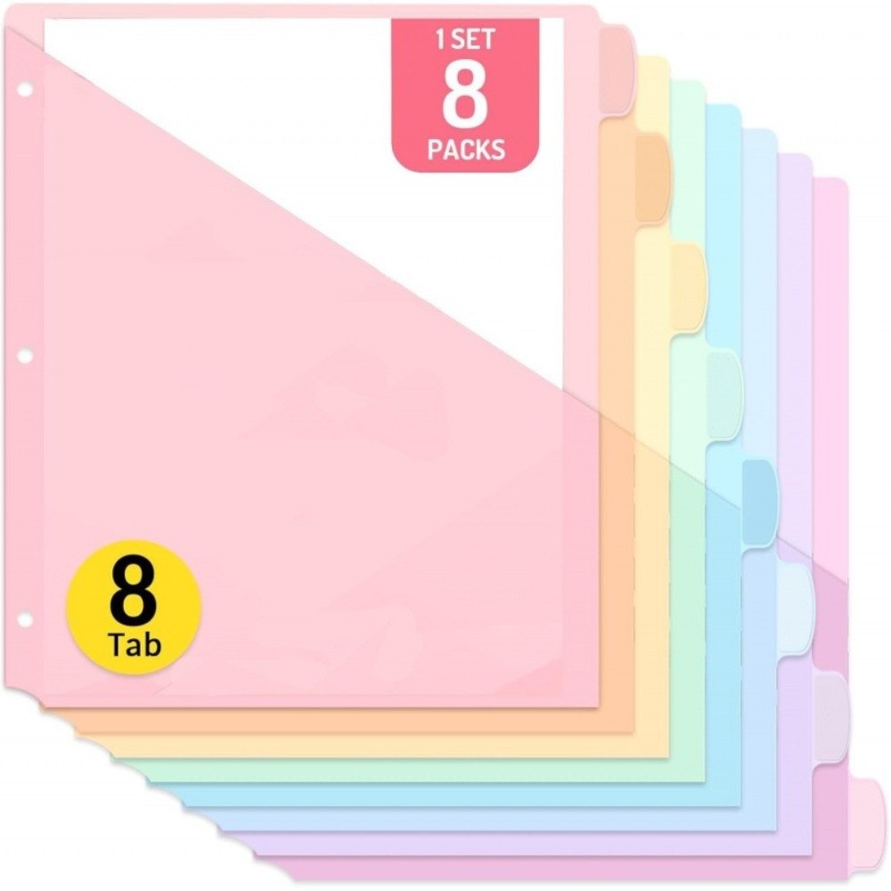 8 pcs A4 Pastel Binder Divider - Tab Divider A4 review and price