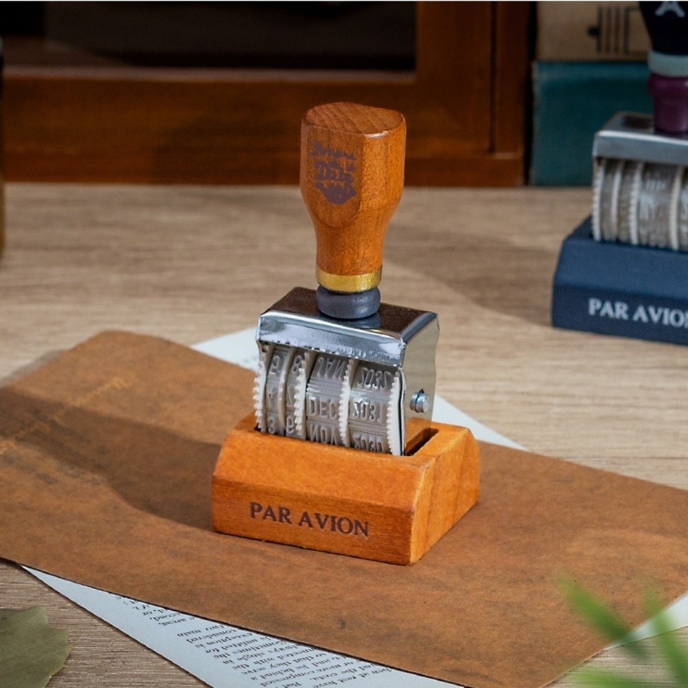 Retro Wooden Roller Date Seal  - Rubber Date Stamp review and price