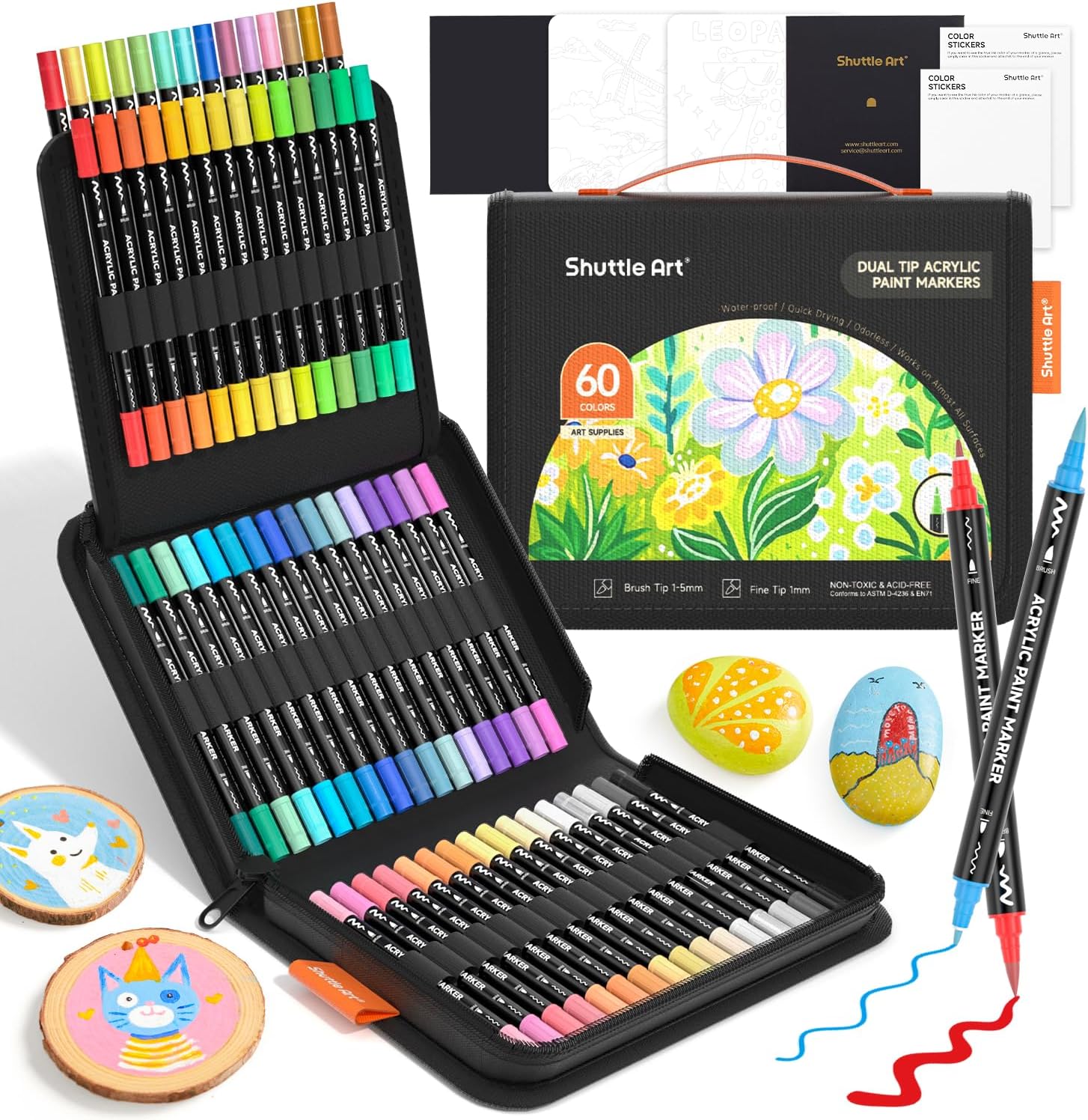 Shuttle Art 60 Colors Dual Tip - Correction Pen Fine review and price