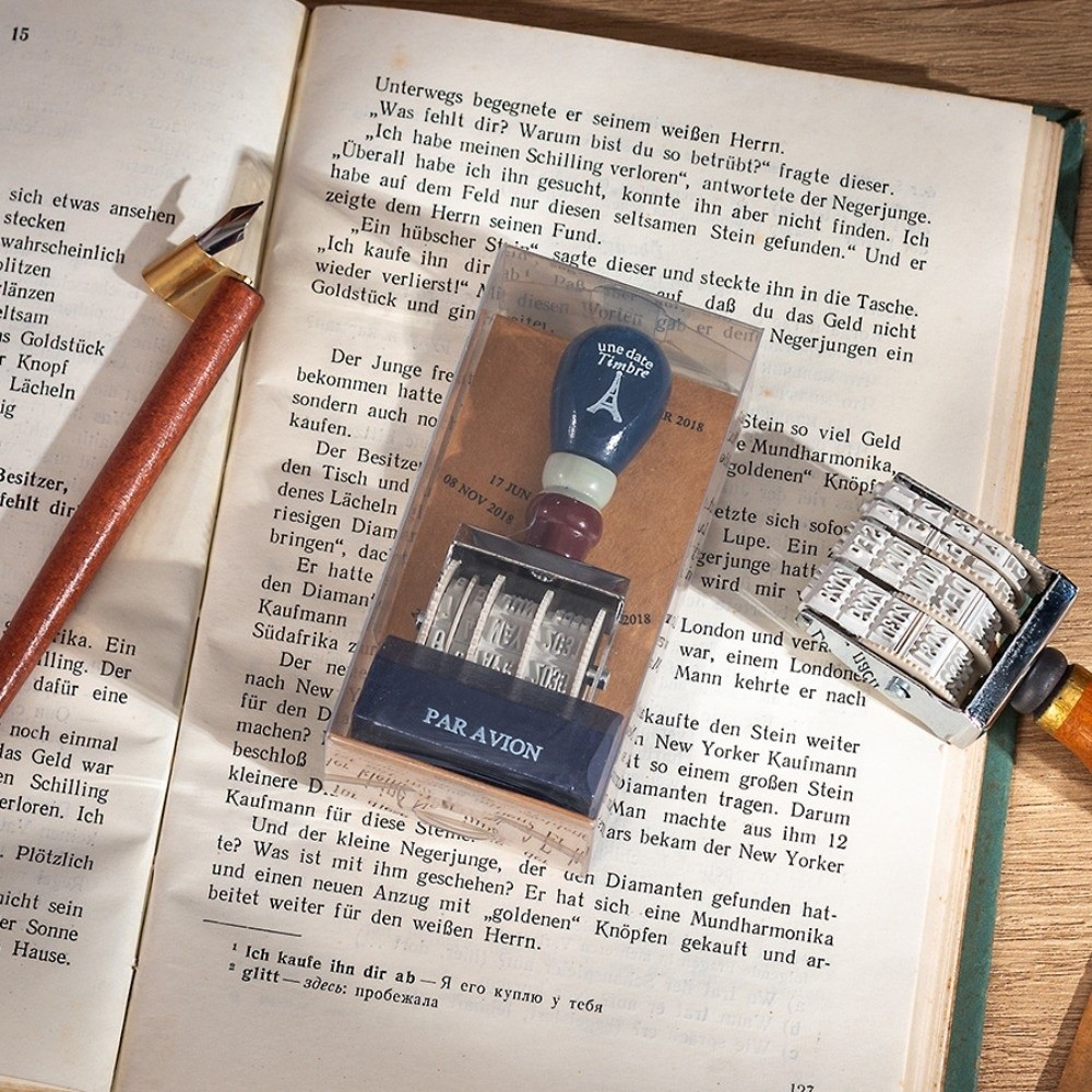 Retro Wooden Roller Date Seal  - Rubber Date Stamp review and price
