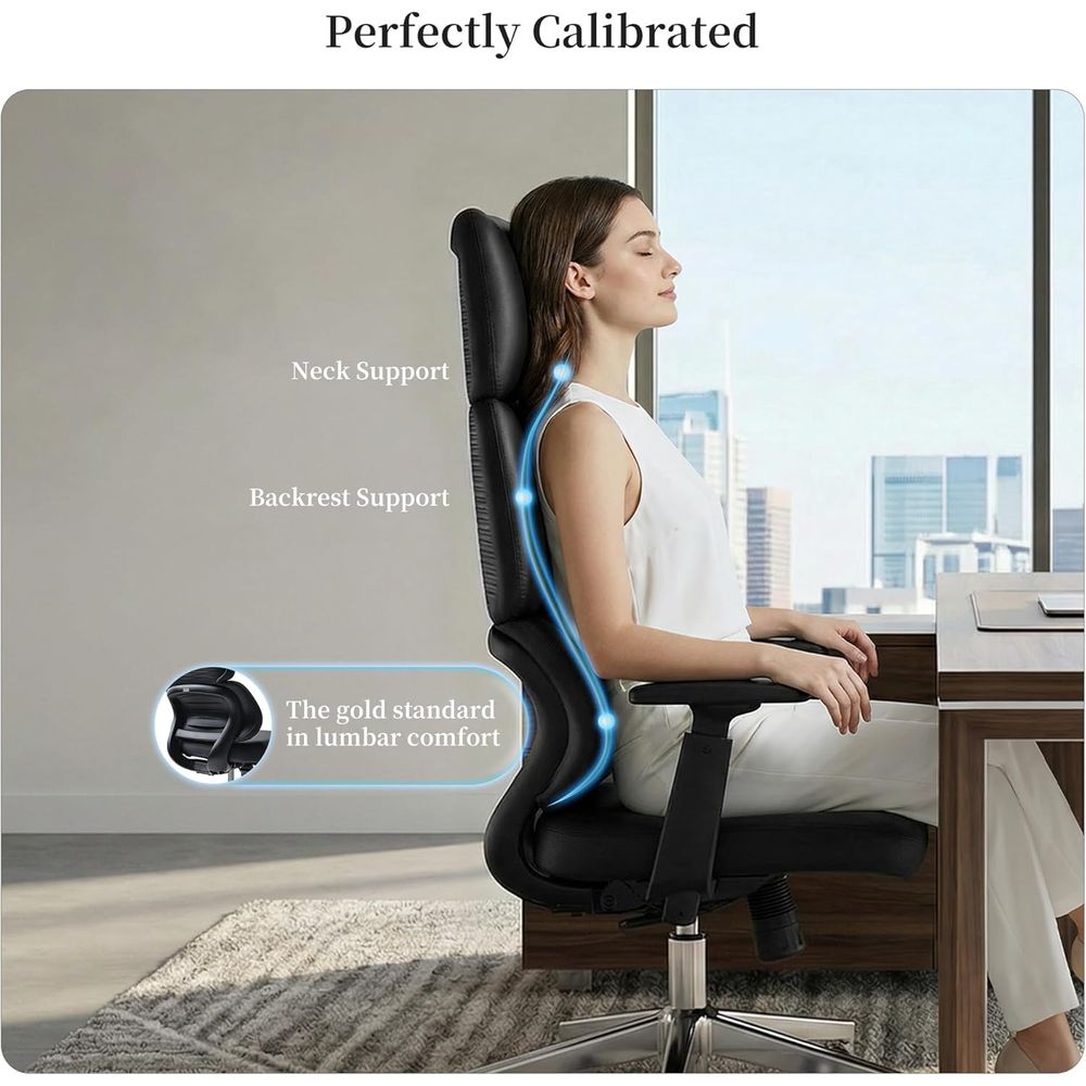 Padded High-Back Office Chair, - Leather Desk Pad review and price