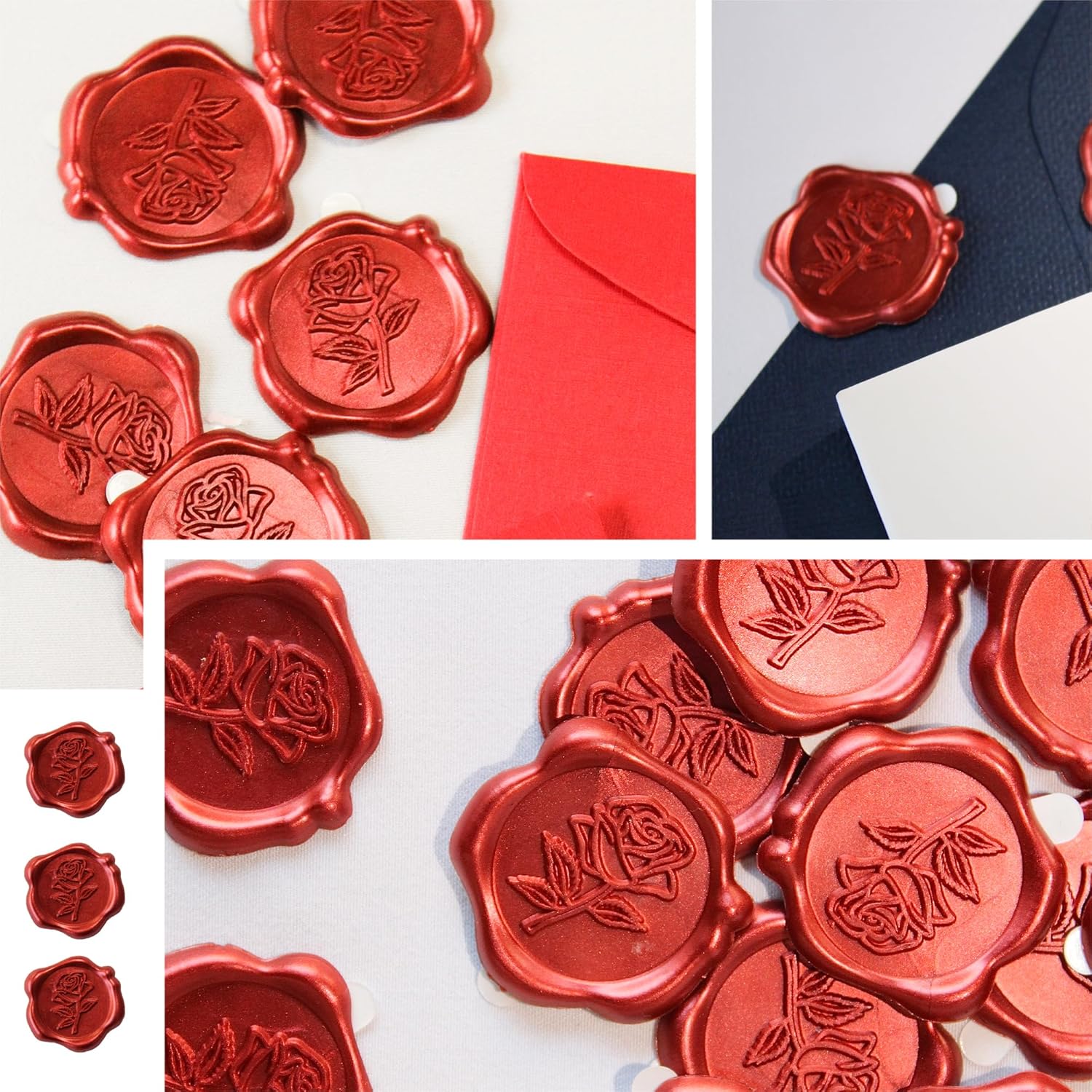 25pcs/set 3D Rose Flower Shape - Wax Seal Stamp Set review and price